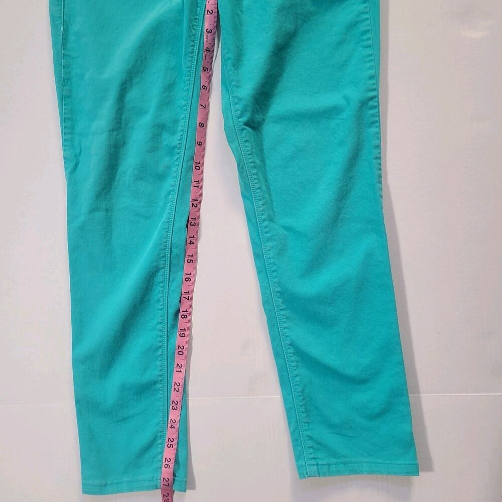 Sold Design Spring Street Skinny Pants Sz M Women’s Turquoise Mid Rise Stretch - Picture 7 of 8